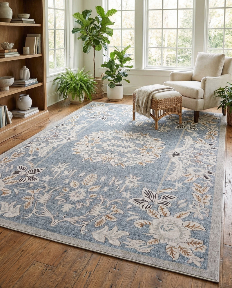 Heritage Harbor Collection Area Rug -  Seabreeze Rectangle Harbor Blue  lifestyle 53