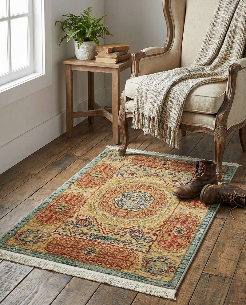 Ottoman Elegance Collection Area Rug -  Ephesus Rectangle Light Blue  lifestyle 31