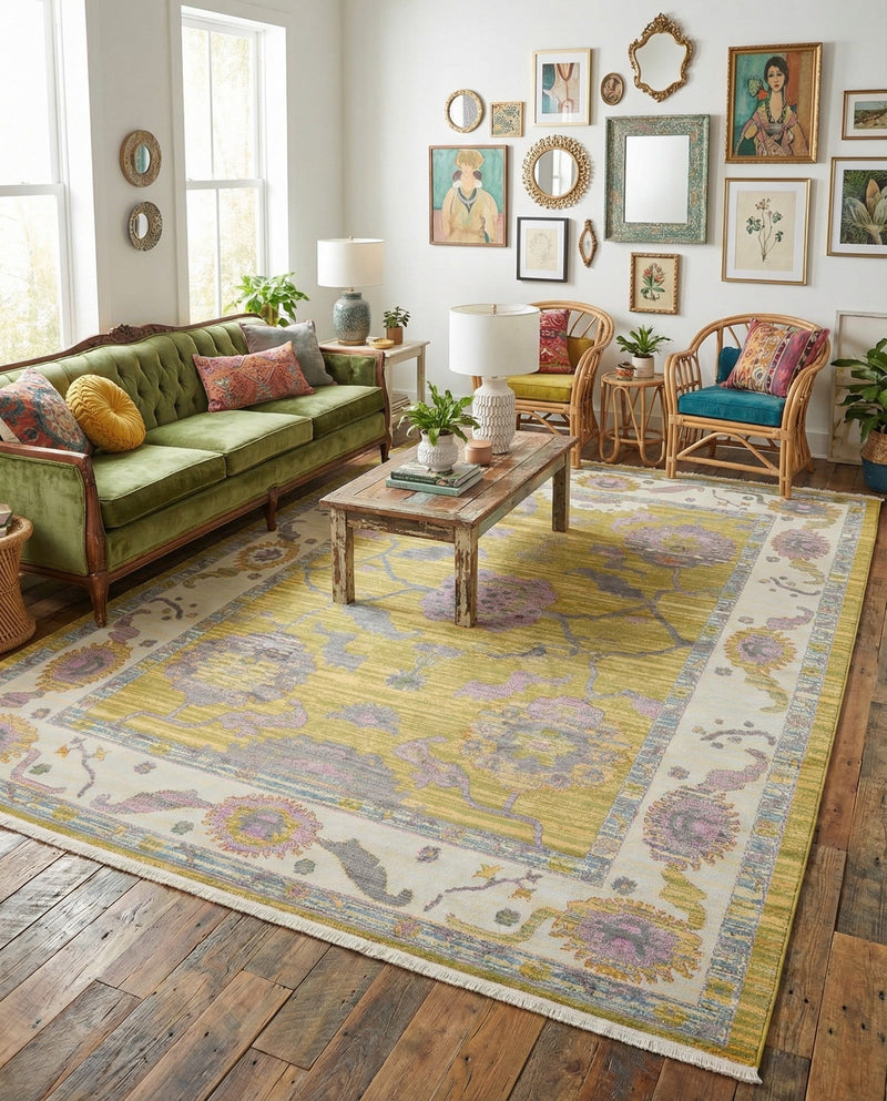 Arcadia Rugs Collection Area Rug - Eden (Green) Rectangle Green  lifestyle 4