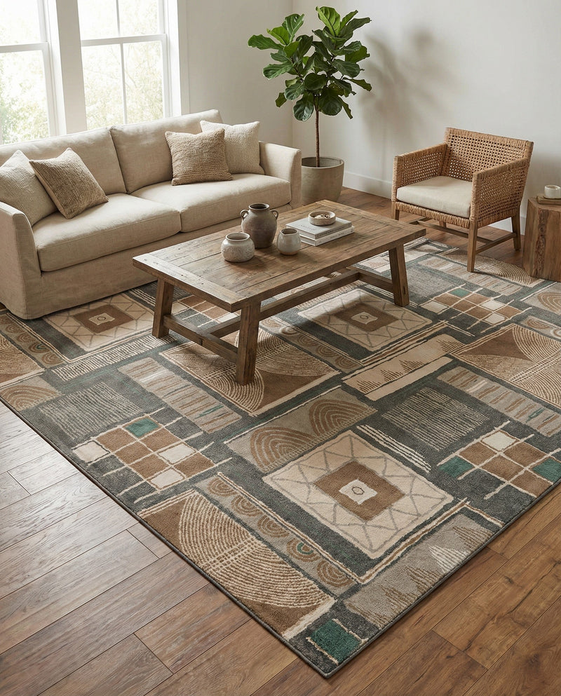 Savannah Sojourn Collection Area Rug -  Tsavo Rectangle Multi  lifestyle 21