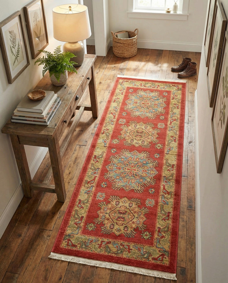 Persian Elegance Collection Area Rug - Isfahan Runner Red  lifestyle 22