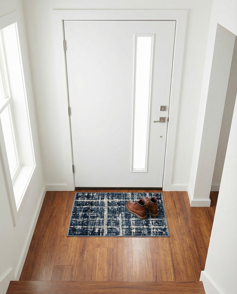 Metro Heights Collection Area Rug -  Flatiron Rectangle Navy Blue  lifestyle 44
