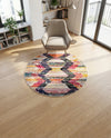 Colorburst Oasis Collection Area Rug -  Mirage Round Multi  lifestyle 63
