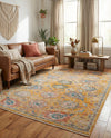 Seville Stripes Collection Area Rug -  Cordoba (Yellow) Rectangle Yellow  lifestyle 18