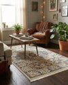 Persian Elegance Collection Area Rug -  Shiraz Rectangle Ivory  lifestyle 57