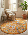 Adriana Terrace Collection Area Rug -  Positano (Orange) Oval Orange  lifestyle 52