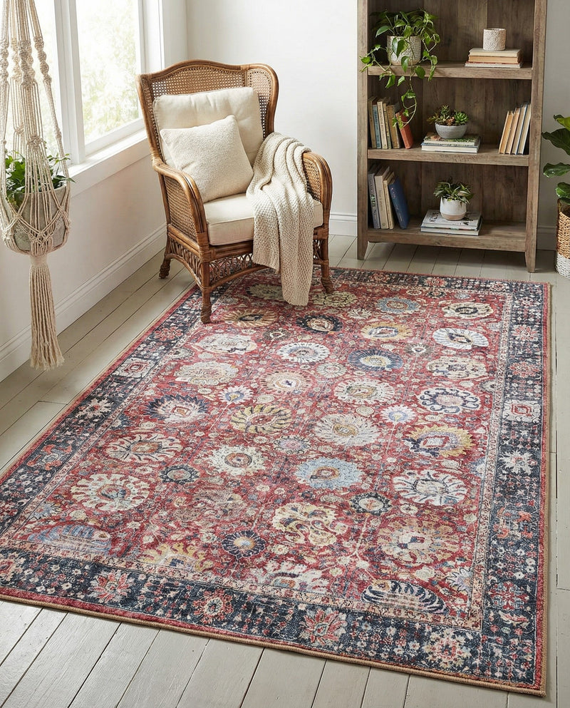 Heritage Elegance Collection Area Rug -  Gatchina Rectangle Vintage Red  lifestyle 15