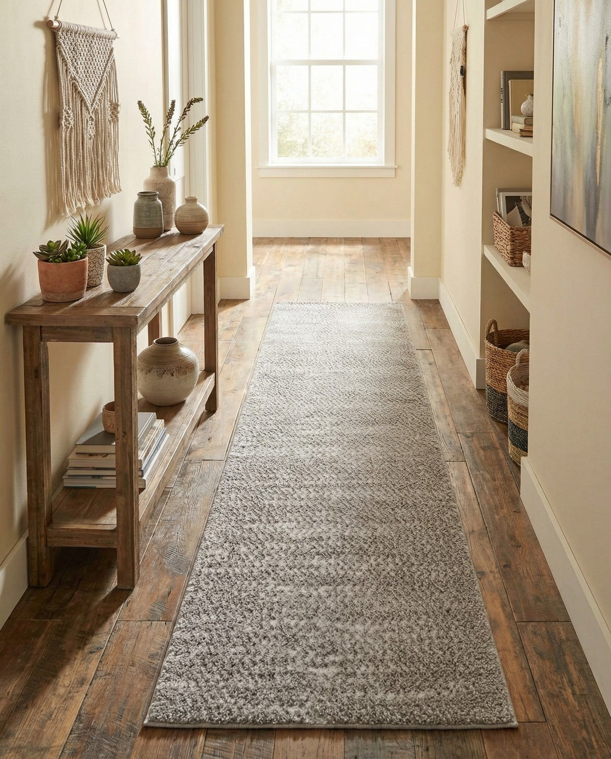 Sienna Collection Area Rug -  Verona Runner Cloud Gray  lifestyle 164