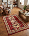 Tabriz Tapestries Collection Area Rug - Azerbaijan (Red) Rectangle Red  lifestyle 12