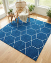 Trellis Mosaic Collection Area Rug - Arborville (Navy Blue) Square Navy Blue  lifestyle 63