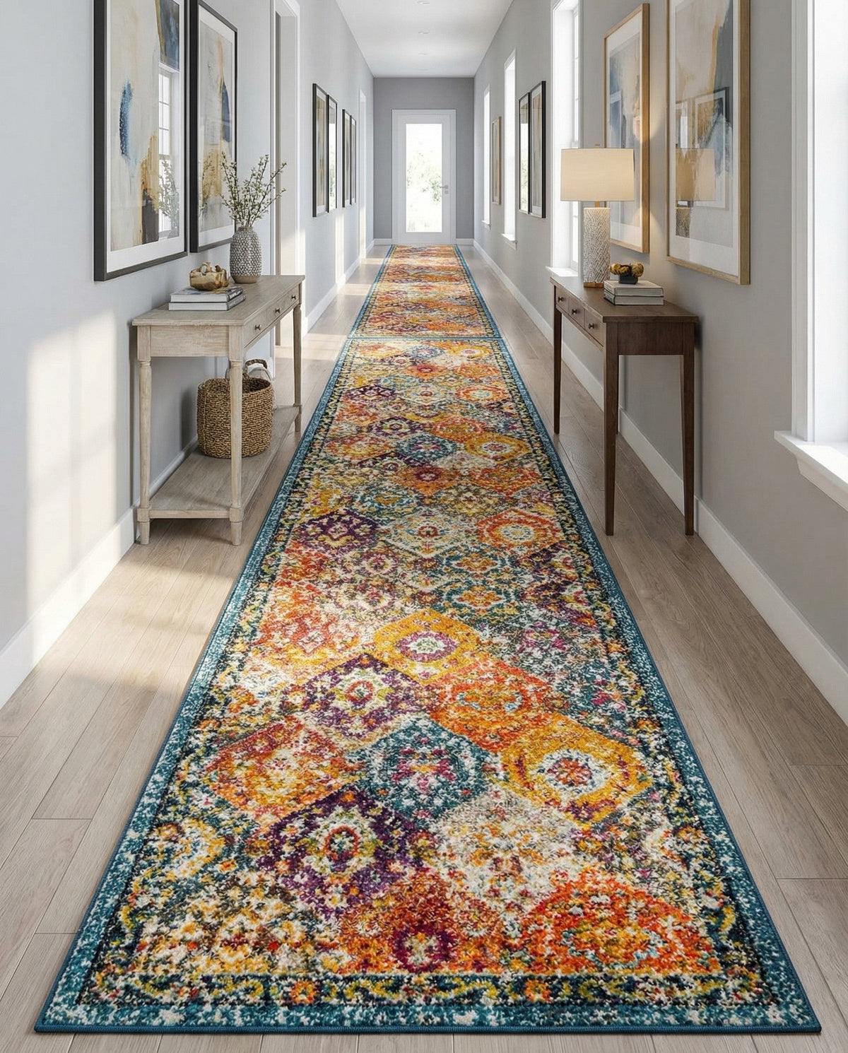 Brighton Terrace Collection Area Rug -  Rottingdean (Multi) Runner Multi  lifestyle 81