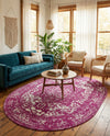 Georgetown Rugs Collection Area Rug - Dupont (Purple) Oval Purple  lifestyle 63
