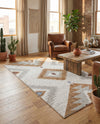 Desert Modern Eco Rug Series Collection Area Rug -  Zion Rectangle Ivory  lifestyle 13