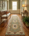 Versailles Elegance Collection Area Rug -  Louveciennes (Green) Runner Green  lifestyle 54