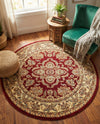 Jaipur Elegance Collection Area Rug -  Jantar Round Red  lifestyle 69