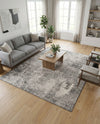 Riviera Elegance Collection Area Rug -  Grasse Square Dark Gray  lifestyle 89