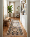 Casablanca Tapestry Collection Area Rug -  Marrakech (Ivory) Runner Ivory  lifestyle 28