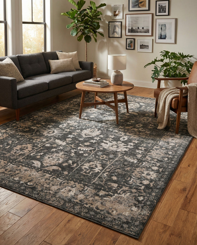 Cascade Range Collection Area Rug -  Shasta (Gray) Rectangle Gray  lifestyle 19