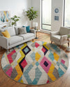 Sedona Vista Collection Area Rug -  Pricklypear Round Multi  lifestyle 47