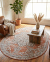 Mykonos Manor Collection Area Rug -  Tinos (Salmon Pink) Oval Salmon Pink  lifestyle 55