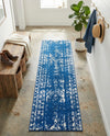 Brighton Stripes Collection Area Rug - Sussex (Navy Blue) Runner Navy Blue  lifestyle 59