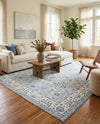 Savannah Elegance Collection Area Rug - Augusta (Aqua Blue) Rectangle Aqua Blue  lifestyle 29