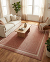 Terrace Fringe Collection Area Rug - Veranda (Rust Red) Rectangle Rust Red  lifestyle 30