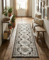 Savannah Elegance Collection Area Rug -  Tybee (Gray) Runner Gray  lifestyle 66