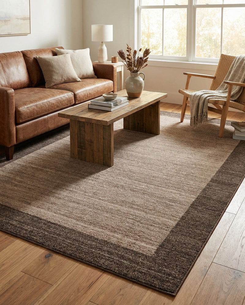 Studio Haven Collection Area Rug -  Conservatory (Light Brown) Rectangle Light Brown  lifestyle 23