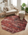 Sahara Essence Collection Area Rug - Oasis (Rust Red) Octagon Rust Red  lifestyle 45