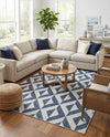 Urban Oasis Rugs Collection Area Rug -  Highrise (Blue) Rectangle Blue  lifestyle 7