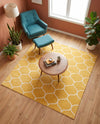 Trellis Mosaic Collection Area Rug -  Pergolatown (Yellow) Square Yellow  lifestyle 79