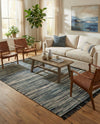 Savannah Jute Collection Area Rug - Nantucket Rectangle Green and Ivory  lifestyle 32