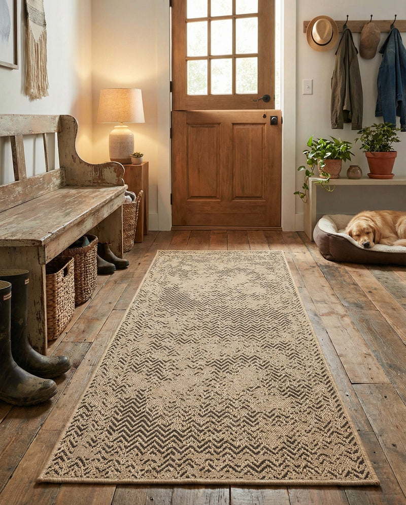 Sahara Sands Collection Area Rug -  Tanis Runner Natural  lifestyle 46