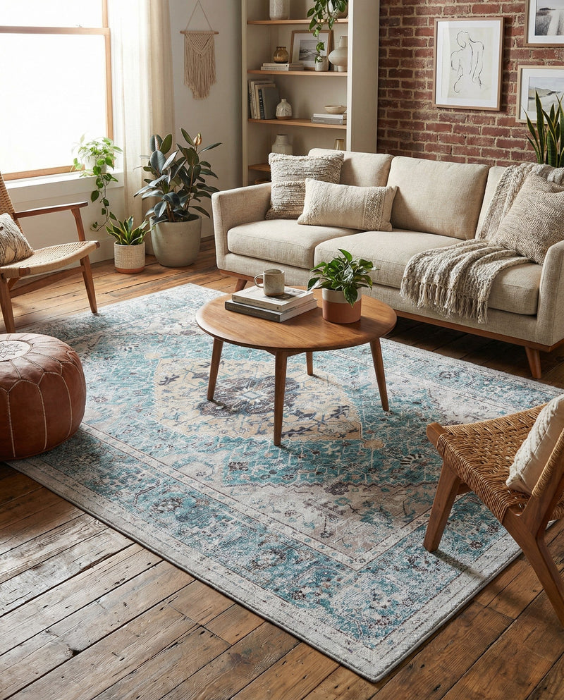 Laguna Sands Collection Area Rug -  Newport Rectangle Seaglass  lifestyle 38