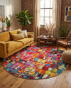 Venetian Elegance Collection Area Rug -  Sant'Erasmo Round Multi  lifestyle 54