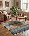 Zagros Oasis Collection Area Rug -  Lordegan Rectangle Blue  lifestyle 17