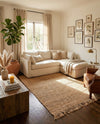 Savannah Jute Collection Area Rug - Seashore Rectangle Natural  lifestyle 60