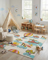 Wonder Tykes Collection Area Rug -  Splatter Rectangle Multi  lifestyle 7