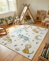 Wonder Tykes Collection Area Rug -  Spatter Rectangle Ivory  lifestyle 14