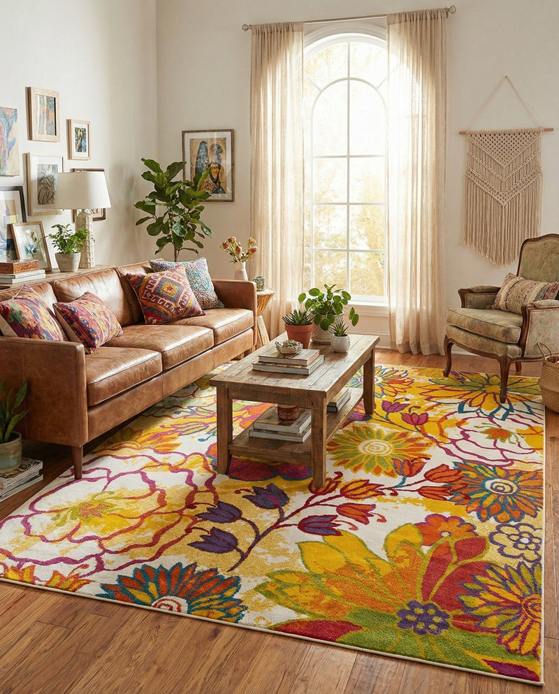 Venetian Elegance Collection Area Rug -  Accademia Rectangle Ivory  lifestyle 36