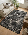 Riviera Elegance Collection Area Rug -  Monaco (Black) Rectangle Black  lifestyle 24
