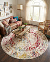 Georgetown Rugs Collection Area Rug - Dupont (Light Multi) Round Light Multi  lifestyle 93