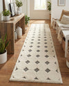 Monochrome Collection Area Rug -  Quartz Runner Black and White  lifestyle 54
