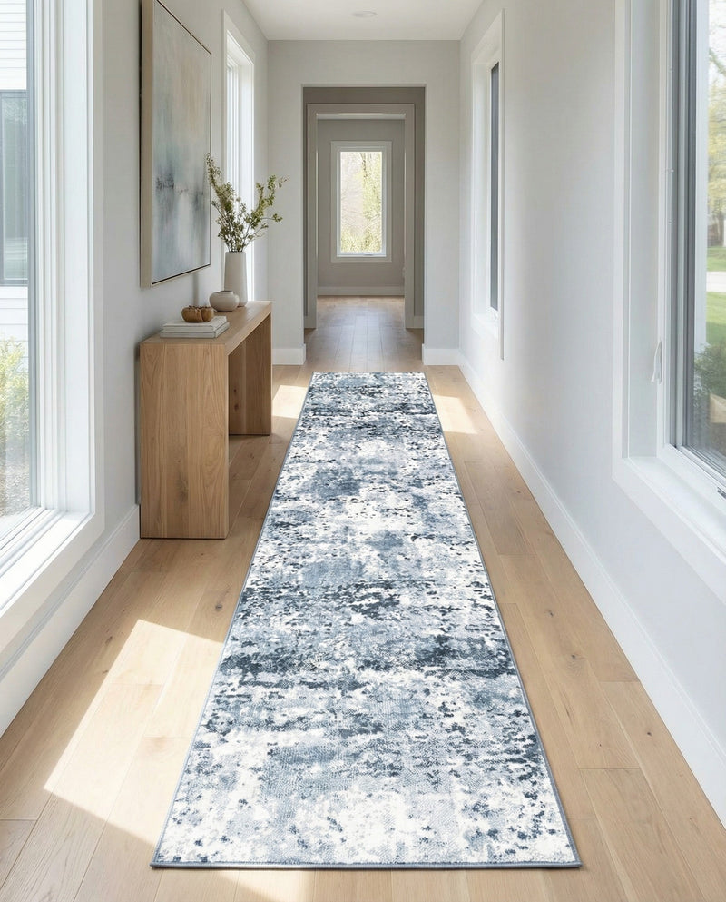 Luminara Sands Collection Area Rug - Elysium (Vintage Blue) Runner Vintage Blue  lifestyle 76