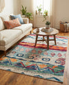 Colorburst Oasis Collection Area Rug -  Lagoon Rectangle Multi  lifestyle 19