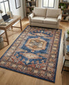 Eden Oasis Collection Area Rug -  Refuge (Blue) Rectangle Blue  lifestyle 22
