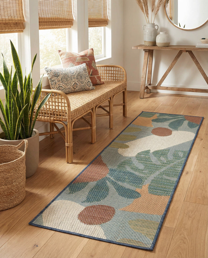Coastal Terrace Collection Area Rug -  Boardwalk Runner Blue  lifestyle 65