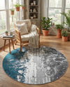 Seville Elegance Collection Area Rug -  Granada Round Gray  lifestyle 38