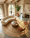 Woven Seaside Elegance Collection Area Rug - Coastline Round Natural  lifestyle 78